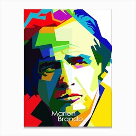 Marlon Brando Legendary Actor Movies Pop Art Wpap Canvas Print