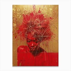 'Red Woman' Canvas Print