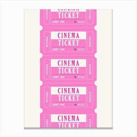 Cinema Ticket Canvas Print