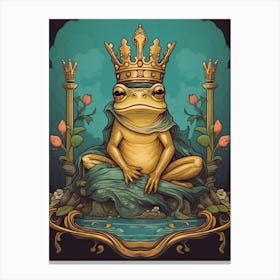 King Of Frogs Art Nouveau 8 Canvas Print