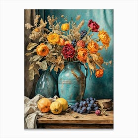 Flowers In A Vase Canvas Print