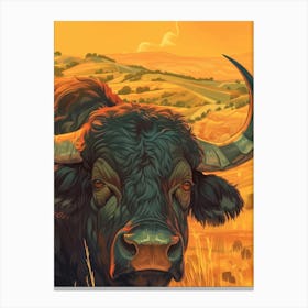 Bull Illustration 6 Canvas Print