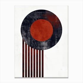 Red Circle- Minimalist Bauhaus Canvas Print