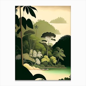 Tioman Island Malaysia Rousseau Inspired Tropical Destination Canvas Print