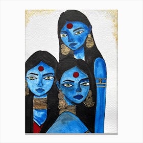 Three Indian Women Canvas Print