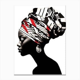 African Woman In A Turban 13 Canvas Print