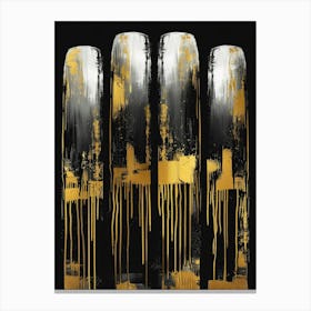 Gold And Black 118 Canvas Print