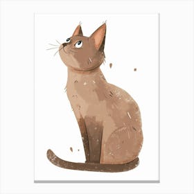 Selkirk Rex Cat Clipart Illustration 3 Canvas Print