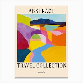 Abstract Travel Collection Poster Australia 4 Canvas Print