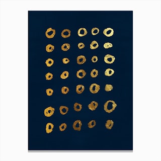 Golden Circles Canvas Print