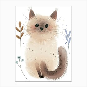Ragdoll Cat Clipart Illustration 4 Canvas Print
