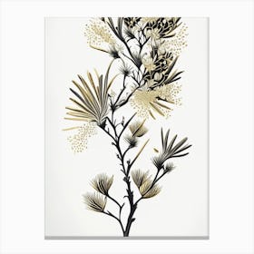 Joshua Tree Pattern Gold And Black (9) Canvas Print