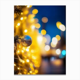 Christmas Tree At Night Canvas Print