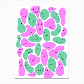 Happy Smiley Face Squiggly 1 Canvas Print