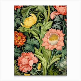 William Morris Floral Wallpaper 4 Canvas Print