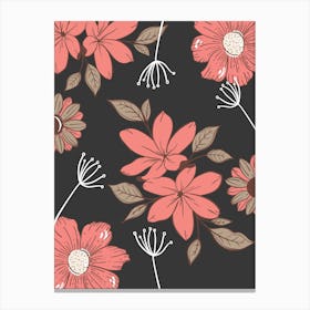 Seamless Floral Pattern 41 Canvas Print