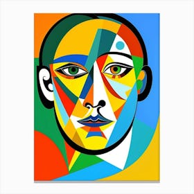 Abstract Portrait Of A Man 3 Canvas Print