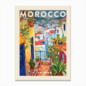 Tangier Morocco 2 Fauvist Painting Travel Poster Canvas Print