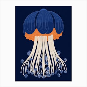 Lions Mane Jellyfish Cartoon 2 Canvas Print