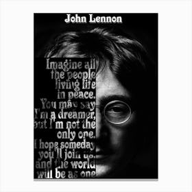 John Lennon Quotes Text Art Canvas Print