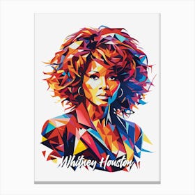 Whitney Houston 01 Portrait Music Icon WPAP Pop Art Style Canvas Print