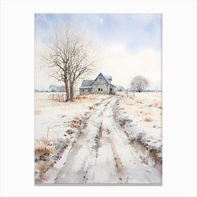 Winter Farmhouse 6 Canvas Print