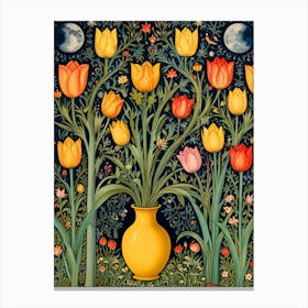 William Morris Tulips In A Vase Canvas Print