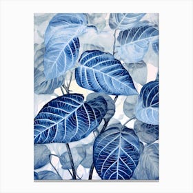 Blue Leaves Canvas Print