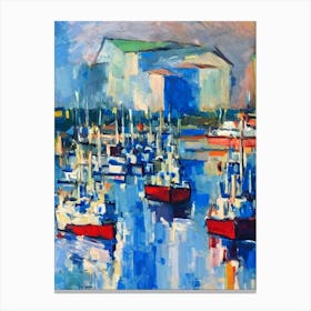 Port Of Klaipeda Lithuania Abstract Block harbour Canvas Print