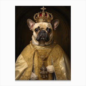 Pug King Canvas Print