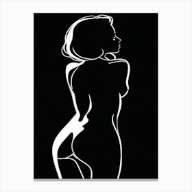 Nude Silhouette photo art Canvas Print