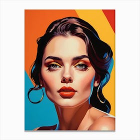 Woman Portrait In The Style Of Pop Art (55) Canvas Print
