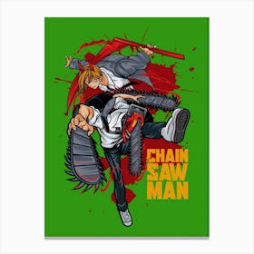 Chainsaw Man Anime Poster 2 Canvas Print