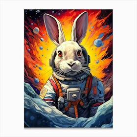 Rabbit In Space Canvas Print