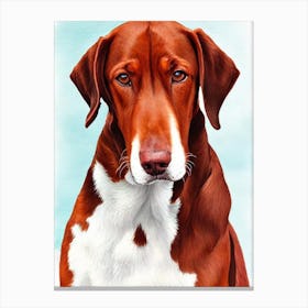 Redbone Coonhound Watercolour dog Canvas Print