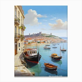 Lisbon Harbour Canvas Print