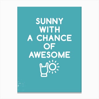Sunny Awesome Canvas Print