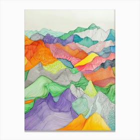 Colorful Mountain Landscape 2 Canvas Print