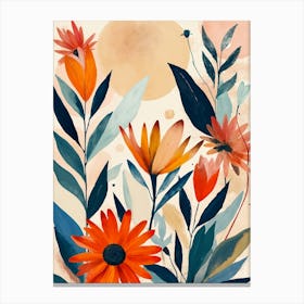 Orange Flowers Canvas Print