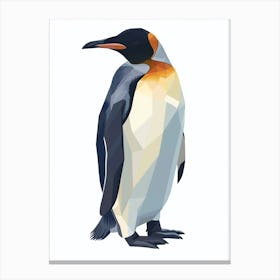King Penguin Cuverville Island Minimalist Illustration 4 Canvas Print