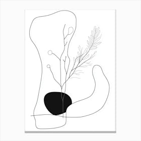 Black And White Drawing Canvas Print