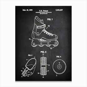 Rollerblading Skate Patent Print Roller Blade Skate Roller Skates Rollerblading Skates Rollerblade Patent Skate Patent Print Sr0371 Canvas Print