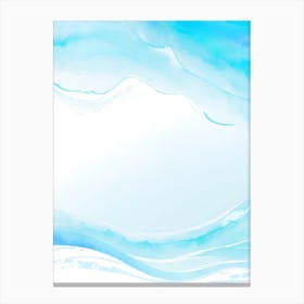 Blue Ocean Wave Watercolor Vertical Composition 97 Canvas Print