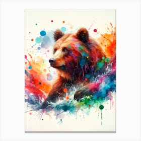 Colorful Bear Canvas Print