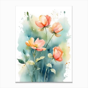 Watercolor Flowers 19 Canvas Print