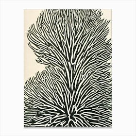 Acropora Muricata Linocut Canvas Print