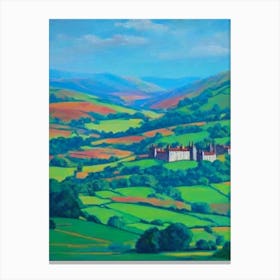 Lake District National Park United Kingdom Blue Oil Painting 1  Canvas Print