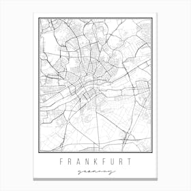 Frankfurt Germany Street Map Canvas Print
