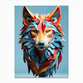 Paper Wolf Canvas Print