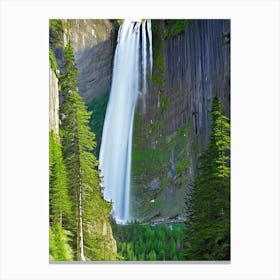 Horsetail Falls, United States Majestic, Beautiful & Classic (2) Canvas Print
